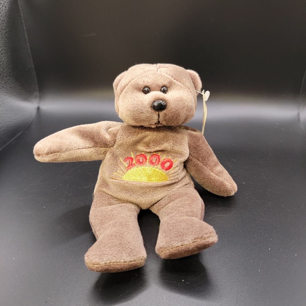 MARCH OF DIMES BROWN BEANIE TEDDY BEAR  - DAWN - "2000" with Tag.
